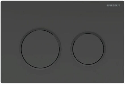 Geberit Drukplaat Geberit Omega 20 voor 2-toets Spoeling Mat Zwarte Ringen Zwart