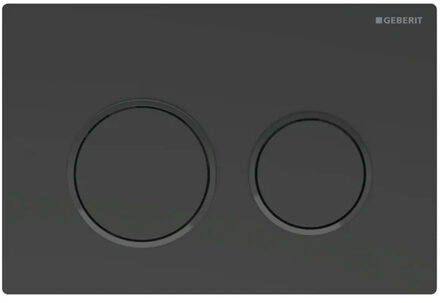 Geberit Drukplaat Geberit Omega 20 voor 2-toets Spoeling Zwarte Ringen Mat Zwart