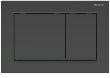 Geberit Drukplaat Geberit Omega 30 voor 2-toets Spoeling met Mat Zwart Designstroken Zwart