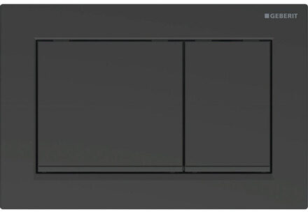 Geberit Drukplaat Geberit Omega 30 voor 2-toets Spoeling met Zwarte Designstroken Mat Zwart