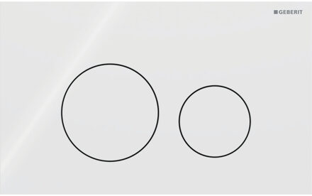 Geberit Drukplaat Sigma 40, 2-toets Round Glas Wit