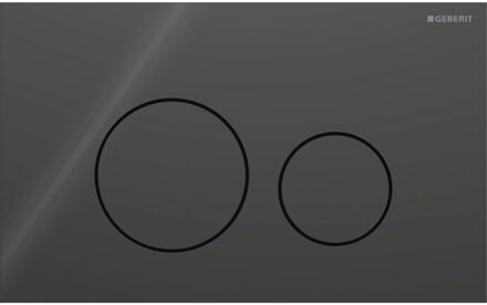 Geberit Drukplaat Sigma 40, 2-toets Round Glas Zwart