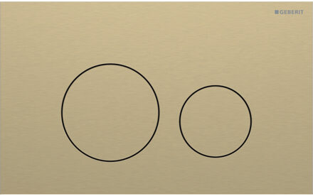 Geberit Drukplaat Sigma 40, 2-toets Round RVS Geborsteld Messing