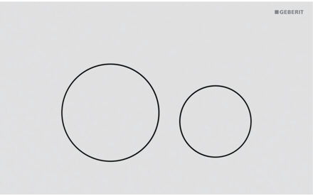 Geberit Drukplaat Sigma 40, 2-toets Round RVS Mat Wit