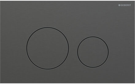 Geberit Drukplaat Sigma 40, 2-toets Round RVS Zwart Chroom