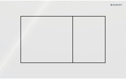 Geberit Drukplaat Sigma 40, 2-toets Square Glas Wit