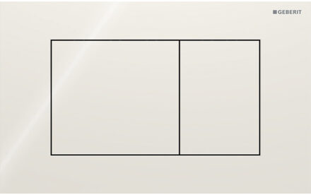 Geberit Drukplaat Sigma 40, 2-toets Square Glas Zand Grijs