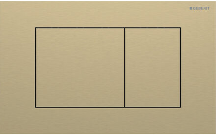 Geberit Drukplaat Sigma 40, 2-toets Square RVS Geborsteld Messing