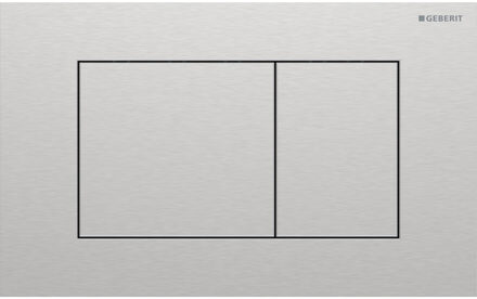 Geberit Drukplaat Sigma 40, 2-toets Square RVS Geborsteld RVS