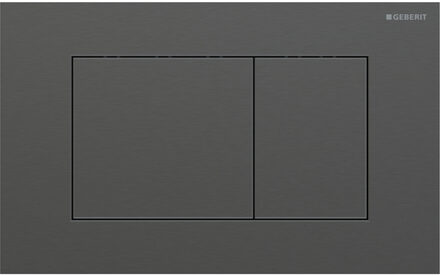 Geberit Drukplaat Sigma 40, 2-toets Square RVS Zwart Chroom