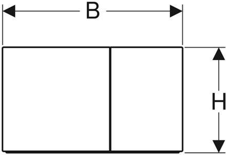 Geberit Drukplaat Sigma 70 Frontbediening 2-toets Glas Lava