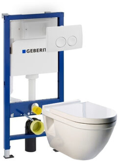 Geberit Duravit Starck 3 Compact toiletset met Geberit UP100 en Delta21 bedieningspaneel