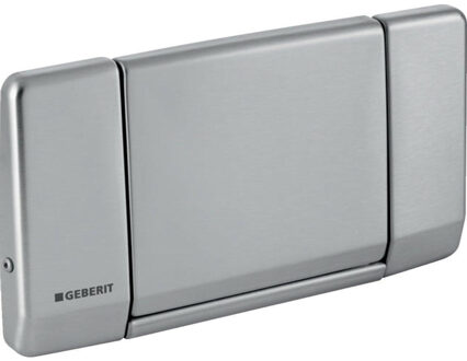 Geberit Highline bedieningplaat met frontbediening voor toilet 34x18.5cm rvs 115.151.00.1 Rvs geborsteld