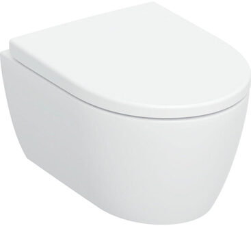 Geberit iCon Wandclosetset - 49x35cm - compact - diepspoel - rimless - TurboFlush - KeraTect - softclose en quickrelease zitting - glans wit 503.048.00.8 Wit glans