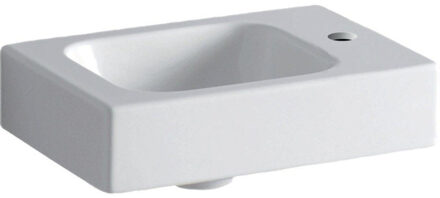 Geberit iCon XS handwasbakje 380x280 mm Keralith met kraangat rechts zonder overloop 65 kg wit