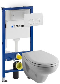 Geberit Primo rimless toiletset met Geberit UP100 en Delta21 bedieningspaneel