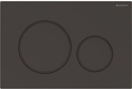 Geberit Sigma20 bedieningplaat met dualflush frontbediening voor toilet 24.6x16.4cm mat zwart