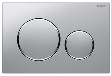 Geberit Sigma20 bedieningplaat met frontbediening voor toilet 24.6x16.4cm chroom - look - mat