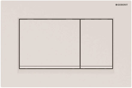 Geberit Sigma30 bedieningplaat met dualflush frontbediening voor toilet/urinoir 24.6x16.4cm wit mat met witte strook