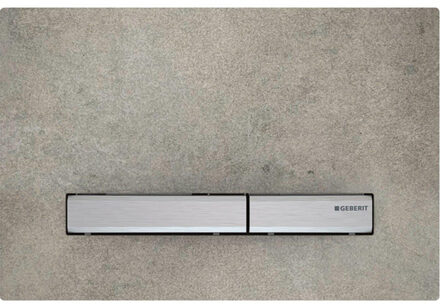 Geberit Sigma50 bedieningplaat met dualflush frontbediening voor toilet/urinoir 24.6x16.4cm chroom / betonlook