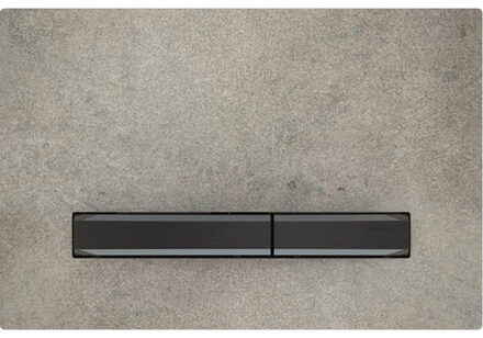 Geberit Sigma50 bedieningplaat met dualflush frontbediening voor toilet/urinoir 24.6x16.4cm zwartchroom / betonlook
