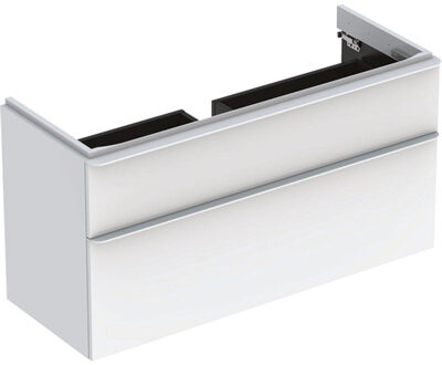 Geberit Smyle wastafelonderkast 2 laden 118,4x62 cm, glans wit