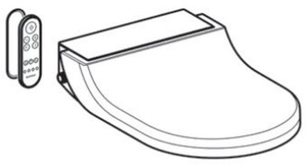 Geberit Toiletzitting met Onderdouche AquaClean Tuma Comfort Glas Zwart