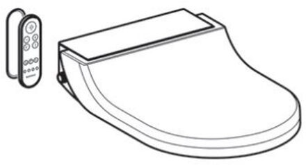 Geberit Toiletzitting met Onderdouche Geberit AquaClean Tuma Comfort Glas Zwart