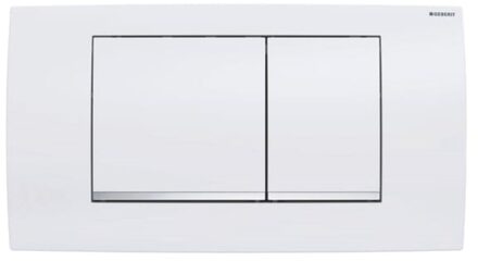 Geberit Twinline bedieningplaat met dualflush frontbediening voor toilet 34x18.5cm wit