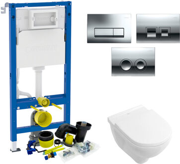 Geberit up100 set19 O.novo DirectFlush met Delta drukplaten Wit