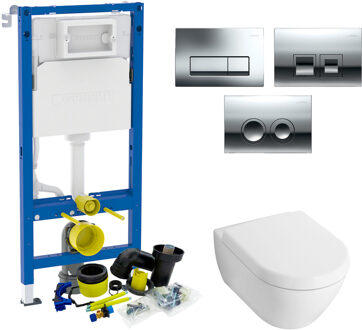 Geberit up100 set20 Subway 2.0 met Delta drukplaten Wit