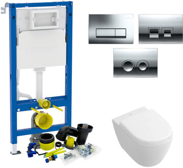 Geberit up100 set21 Subway 2.0 Compact met Delta drukplaten Wit