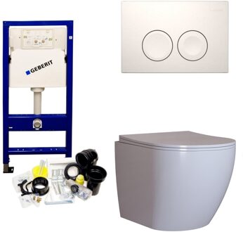 Geberit UP100 Toiletset Randloos Mudo Set62 met Delta Drukplaat