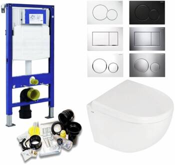 Geberit Up320 Toiletset 23 Megasplash Zero Compact Met Bril En Drukplaat