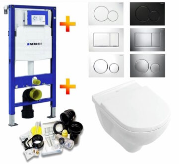 Geberit Up320 Toiletset 30 Villeroy & Boch O.Novo Directflush Met Bril En Drukplaat