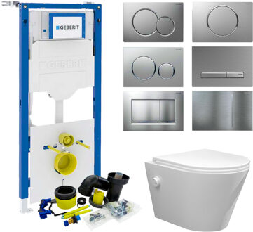 Geberit up320 Toiletset Bidesta | Rimless | Met Bidetkraan | Mat Wit | Sigma Drukplaat