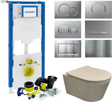 Geberit up320 Toiletset BWS Calitri Urb.y | Rimfree Compact | Mat Beige | Sigma Drukplaat