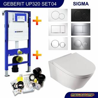 Geberit UP320 Toiletset | BWS Metro 56cm | Sigma Drukplaat