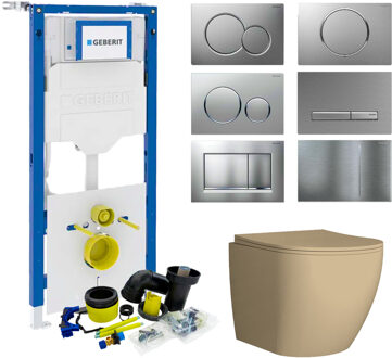 Geberit up320 Toiletset Mudo | Met Zitting | Mat Beige | Sigma Drukplaat