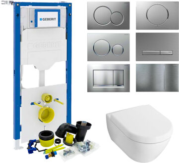 Geberit UP320 Toiletset set20 Villeroy & Boch Subway 2.0 met Sigma drukplaat Wit