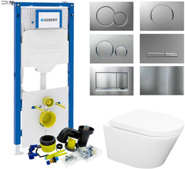 Geberit UP320 Toiletset set24 Wiesbaden Vesta Rimless 52 cm met Sigma drukplaat Wit