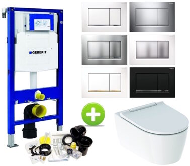 Geberit UP320 Toiletset set69 ONE Rimless Diepspoel Turboflush Wit met Sigma 30 drukplaat
