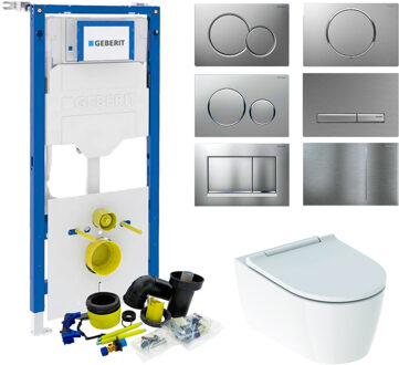 Geberit UP320 Toiletset set69 | ONE | Rimless | Turboflush | Wit met Sigma drukplaat