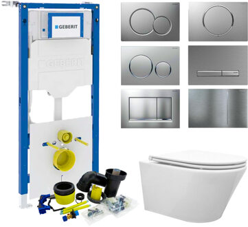 Geberit up320 Toiletset Vesta Tornado Flush Rimless | Met Zitting | Sigma Drukplaat