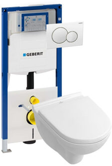 Geberit Villeroy & Boch O.novo toiletset met Geberit UP320 en Sigma01 bedieningspaneel
