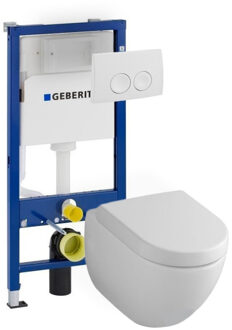 Geberit Villeroy & Boch Subway 2.0 direct flush toiletset met Geberit UP100 en Delta21 bedieningspaneel