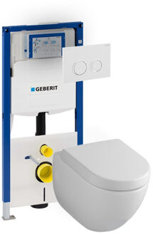 Geberit Villeroy & Boch Subway 2.0 direct flush toiletset met Geberit UP320 en Sigma20 bedieningspaneel
