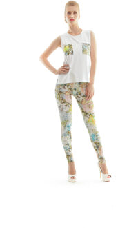 Gebloemde top met zakken - maat Groen