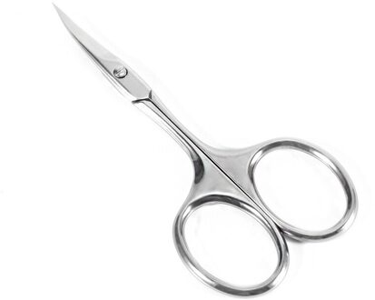 Gebogen Mes Wenkbrauw Schaar Professionele Roestvrij Stalen Precisie Trimmer Wenkbrauw Wimper Hair Remover Tool Neus Haar Schaar wit