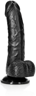 Gebogen Realistische Dildo met Ballen en Zuignap - 6 / 15,5 cm